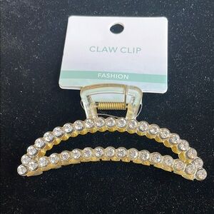 Gold Rhinestone Claw Clip